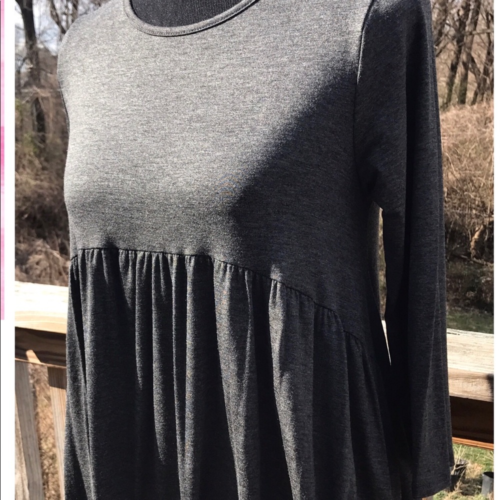 Bellamie Grey Empire Waist, Small. NWOT